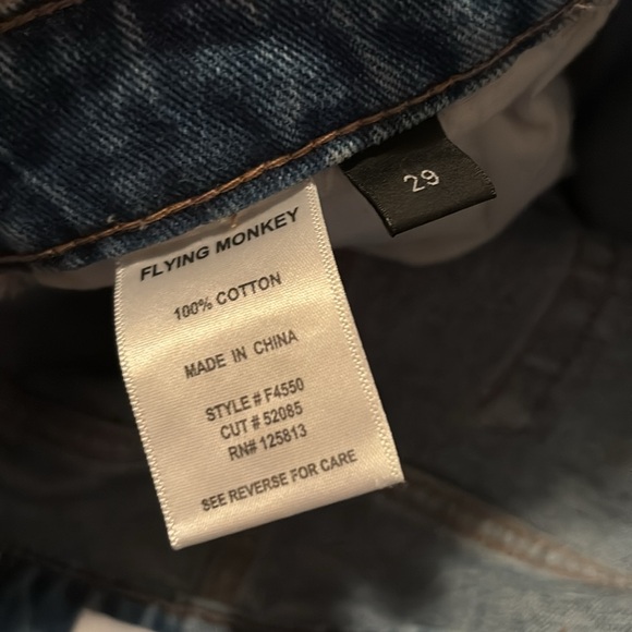 Flying Monkey BRIGHTEN MID RISE CROP STRAIGHT LEG Distressed - Picture 8 of 8